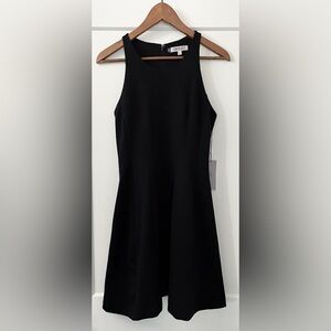 Jennifer Lopez Parisian Chic Dress Women 6 Black Fit And Flare w Pocket NWT $70